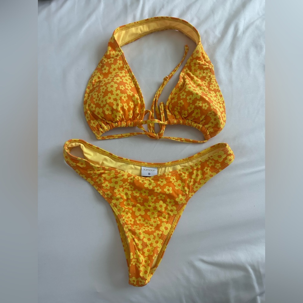 Yellow Floral Bikini Set